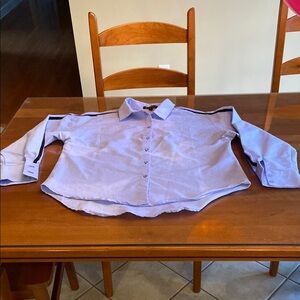 Velvet Heart Light Blue Long Sleeve Button Front Blouse